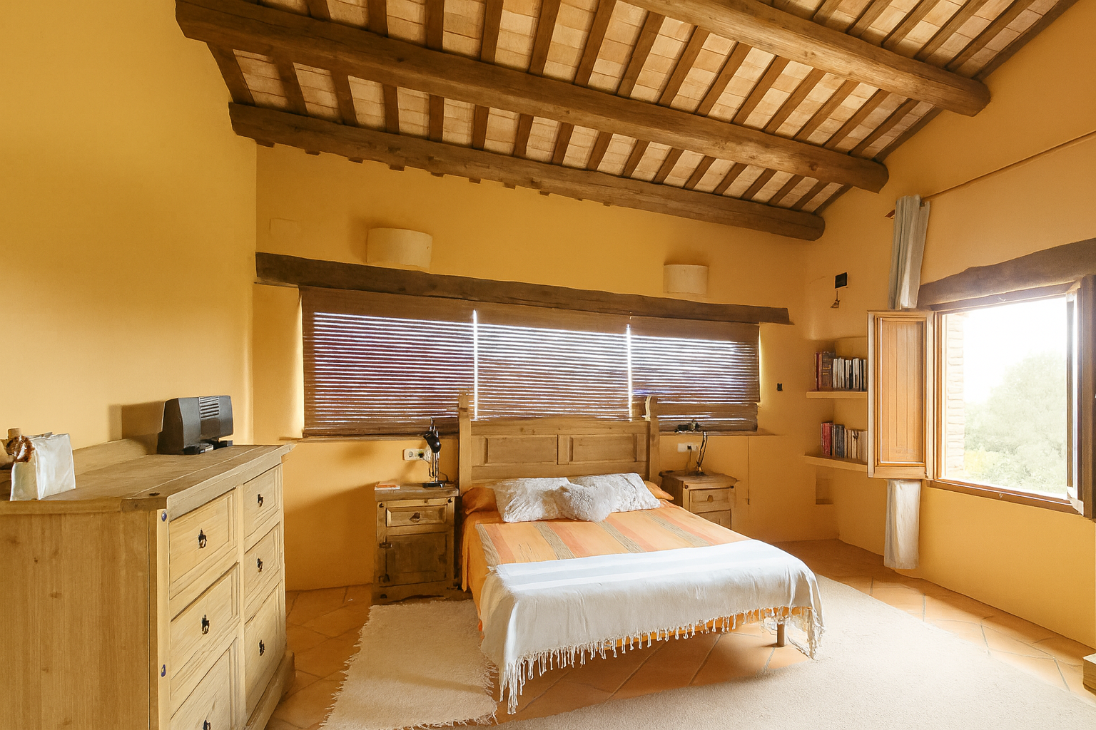 Masía restaurada en venta en Campins, Montseny, con 587 m² construidos, 150.000 m² de terreno llano, pozo propio, almacén, cuadras y vistas abiertas al bosque. Estilo rústico, materiales nobles y vida en calma.