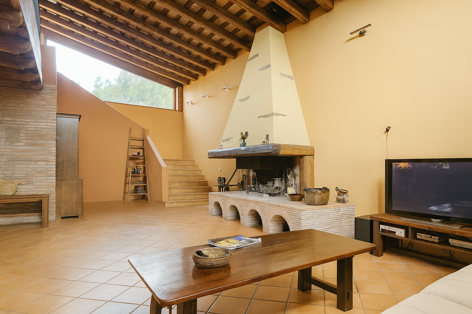 Masía restaurada en venta en Campins, Montseny, con 587 m² construidos, 150.000 m² de terreno llano, pozo propio, almacén, cuadras y vistas abiertas al bosque. Estilo rústico, materiales nobles y vida en calma.
