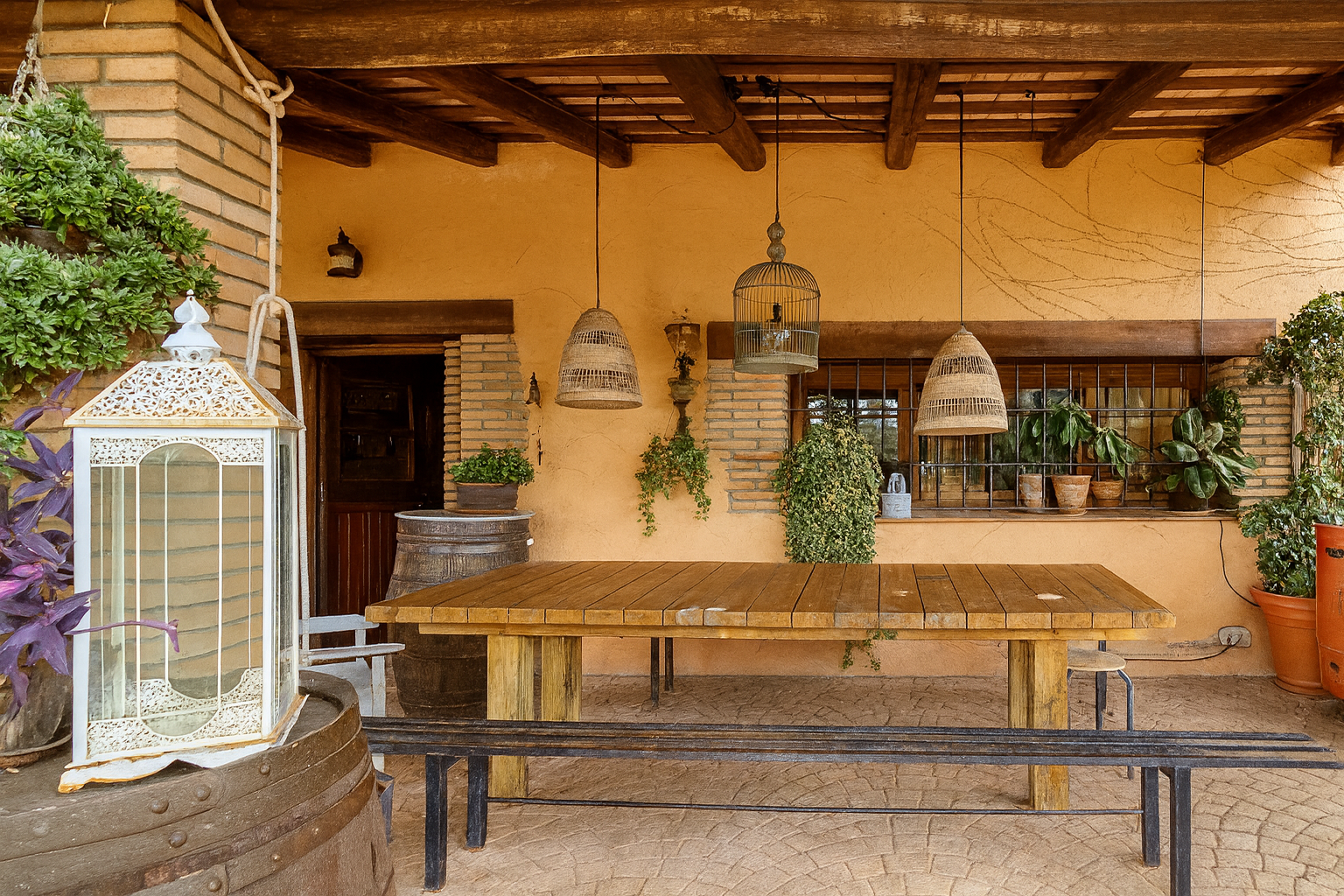 Masía restaurada en venta en Campins, Montseny, con 587 m² construidos, 150.000 m² de terreno llano, pozo propio, almacén, cuadras y vistas abiertas al bosque. Estilo rústico, materiales nobles y vida en calma.