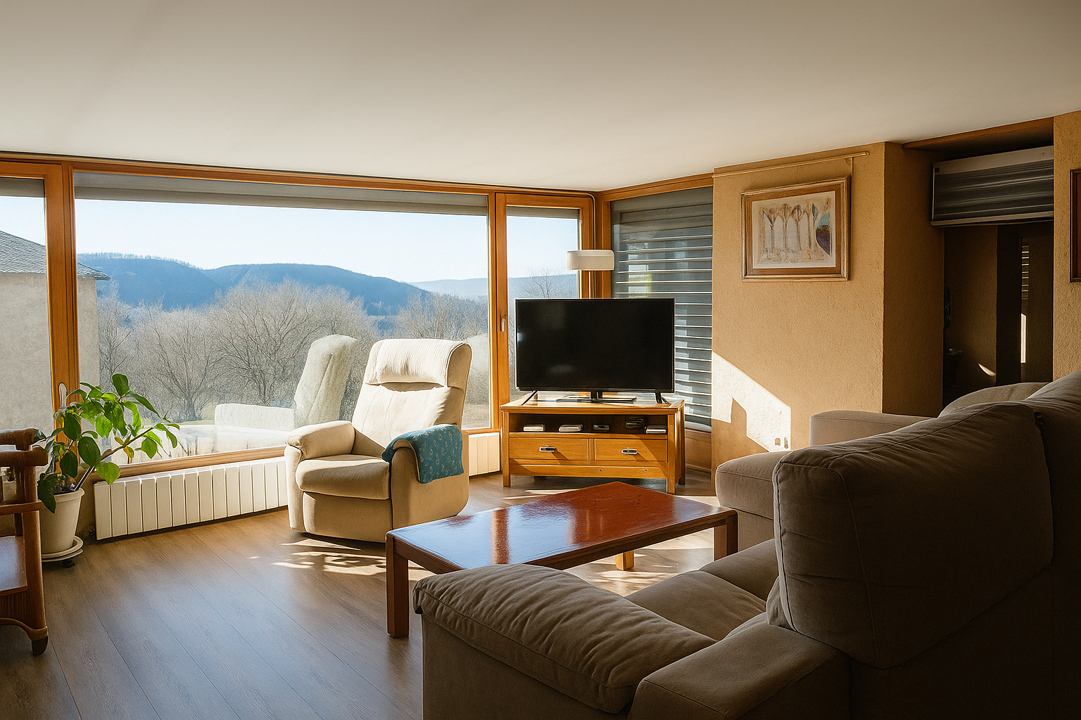 Masía y anexos entre bosque de pino rojo y roble en Les Llosses, vistas abiertas y prados, Mudita Barcelona.