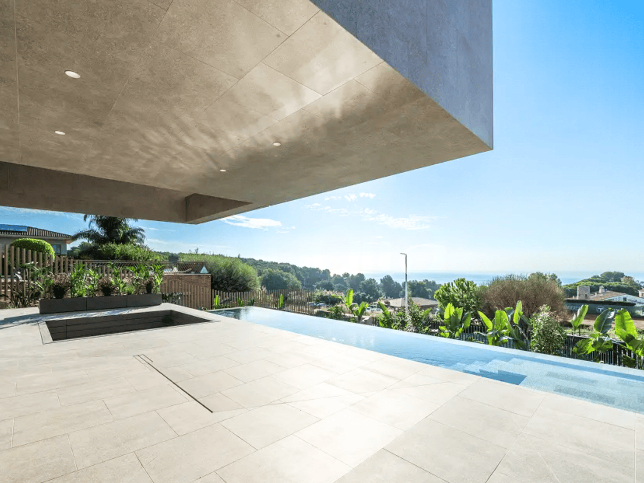 villa contemporánea de lujo en Teià con vistas al Mediterráneo, arquitectura contemporánea en el Maresme