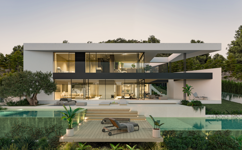 villa de lujo con vistas al mar en Premià de Dalt