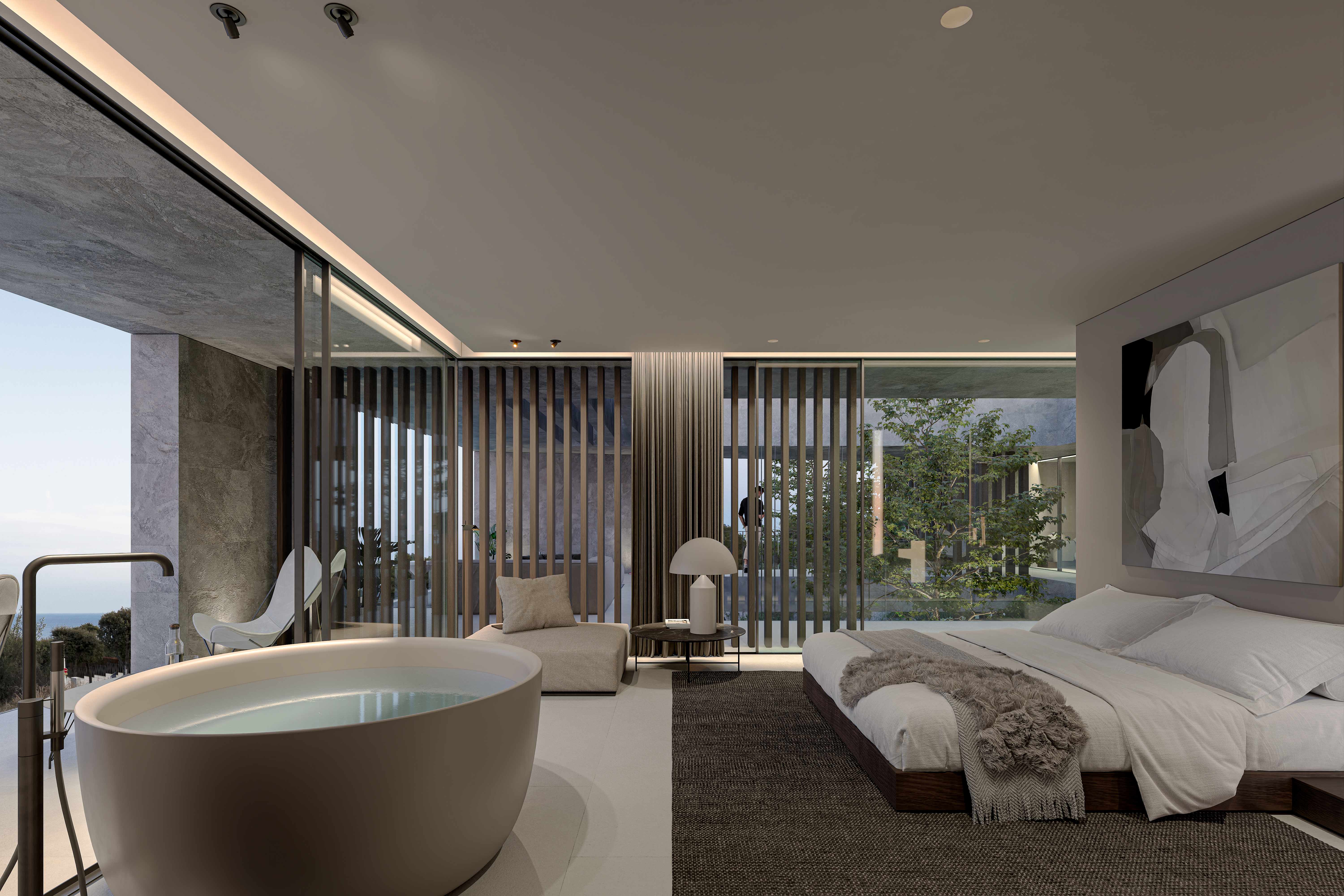 propiedad de lujo en el Maresme con arquitectura moderna y jardín mediterráneo