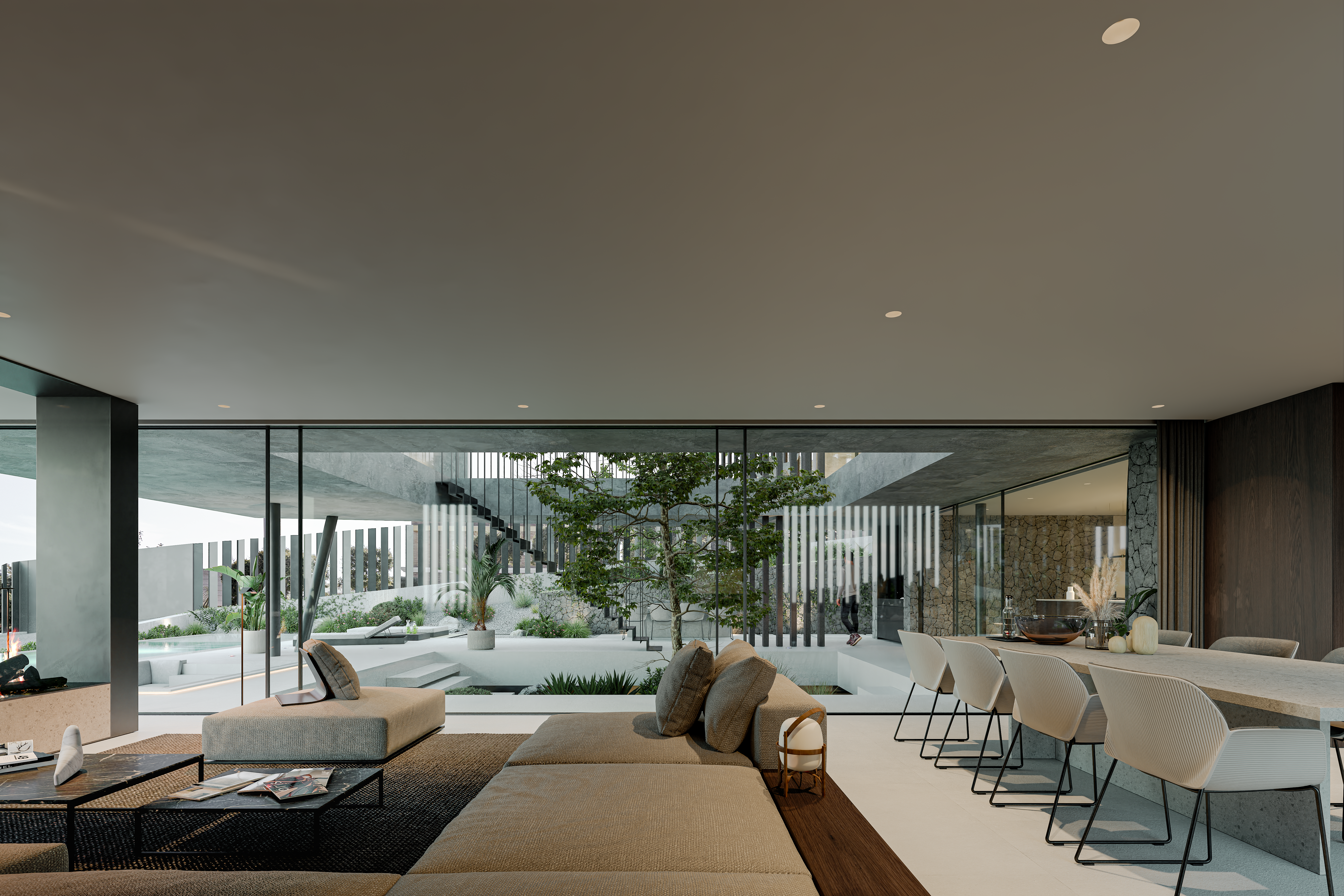 villa exclusiva en Teià con diseño contemporáneo y entorno mediterráneo