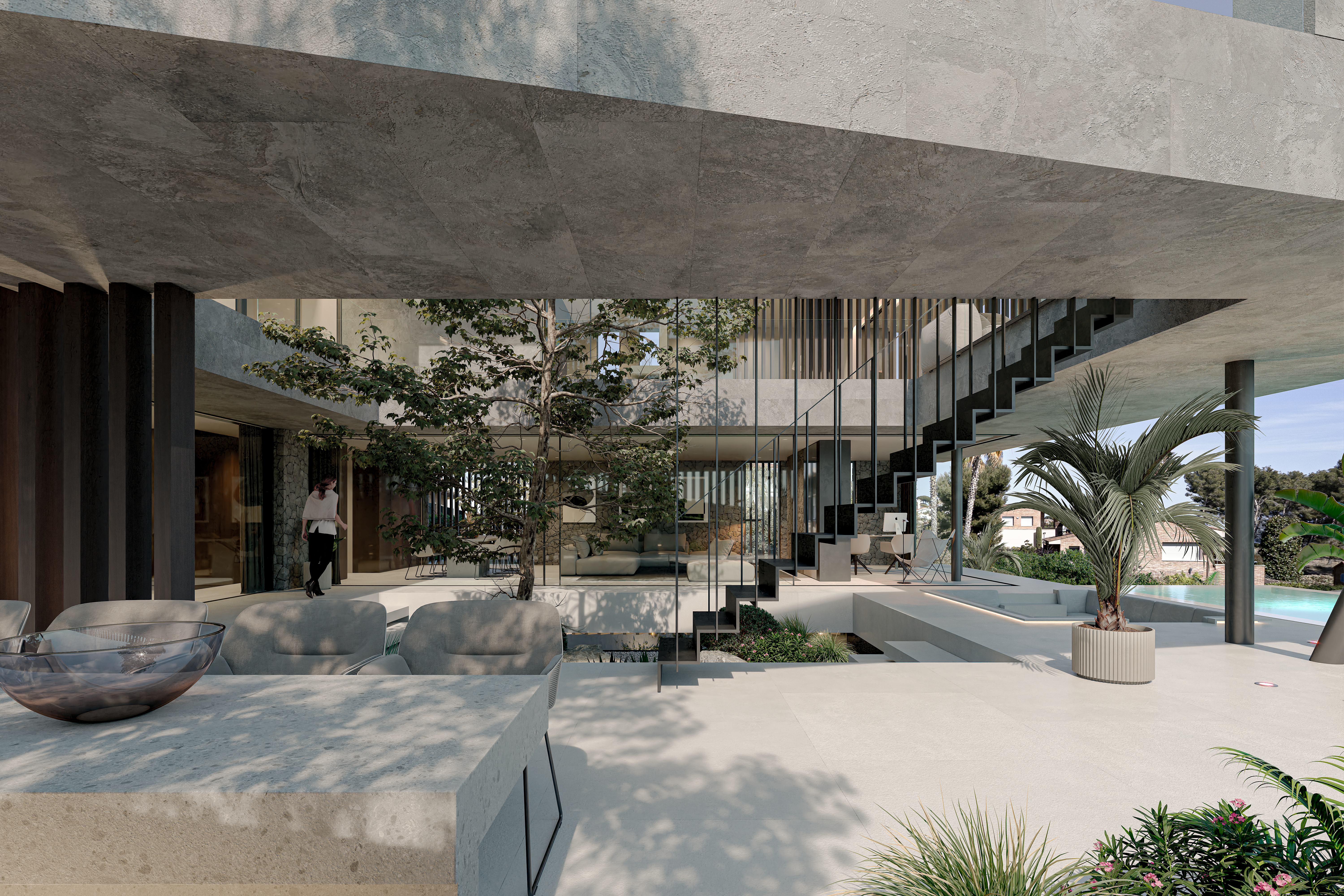 villa de lujo con piscina y jardín en Teià Maresme