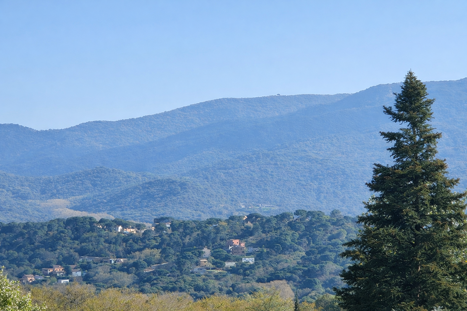 Terreno urbano en Campins con vistas abiertas al Montseny y al Montnegre, entorno residencial y parcela prácticamente plana.